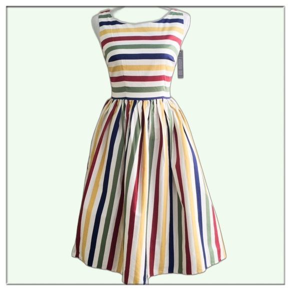 Collectif Dresses & Skirts - NWT Collectif Modcloth Candice Candy Stripe Dress XS